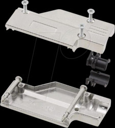 MHDCMR25-RA-K D-Sub cap, 25-pin, angled, silver, size B