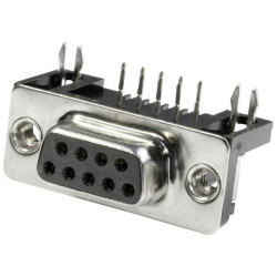 Connfly DS1037-09FNBKT7-0CC D-SUB Receptacle 9 Pins Solder Tray 1 piece