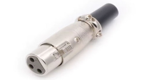 XLR plug metal 3 pins female