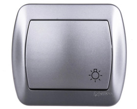 Simon Akord Przycisk /światło/ aluminium metalizowane AS1/26