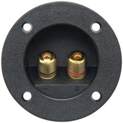 Gniazdo banan głośnikowe 2 pin okrągłe Ø81mm