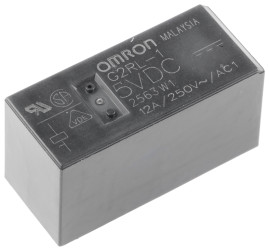 Przekaźnik mocy 5V dc SPDT Omron 400mW, montaż PCB 62,5Ω Otwór przezierny