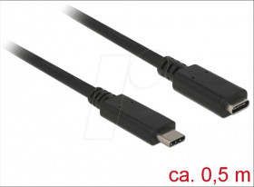 85532 Delock Extension cable USB 3.0 Type-C male &gt; female 0.5 m