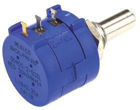 Potencjometr 50kΩ typ Obrotowy Bourns średnica wału 6,35 mm 2W długość wału 20.6mm średnica 22.23mm Montaż panelowy