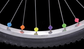 Bike - spoke decorations, round, 36 pieces, 6 colours