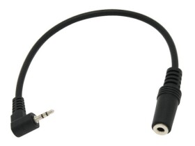 Przejściówka wtyk kątowy Jack 2,5mm stereo na gniazdo Jack 3,5mm