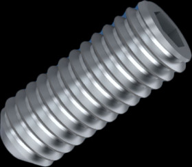 Threaded pin, internal hexagon, M6, 10 mm, stainless steel, DIN 913/ISO 4026, 001.10.643