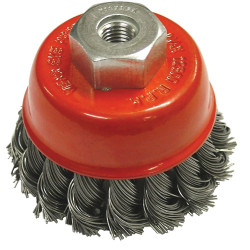 Faithfull 21075101500 Wire Cup Brush Twist Knot 65mm M10x1.5, 0.50mm Steel Wire