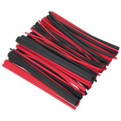 Sealey HSTAL72BR Heat Shrink Tubing 72pc Black &amp; Red Adhesive Lined 200mm