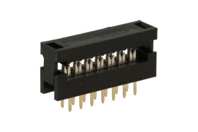 Przejście; IDC; FD14/PCT14; 14 torów; 2x7; proste; 2,54mm; selektywnie złocone; przewlekany (THT); na taśmę; zaciskany; RoHS
