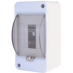 Rozdzielnica natynkowa S-3 (N+PE) 1x3 moduły IP40 z drzwiami transparentnymi INCOBEX