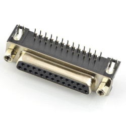 Gniazdo kątowe D-SUB 25 - żeńskie