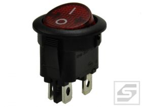 Przełącznik MR211R5WGBRB12NC;Canal; 12A/250V AC;czerwony;2 tory;ON-OFF;