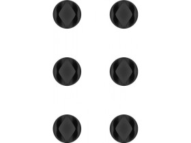 Organizer kabli na 2 kable, czarny 6sztuk