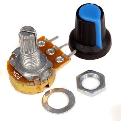 Potencjometr liniowy obrotowy 5k Ohm z gałką