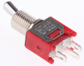 Przełącznik Wł.-wł. średnica wycięcia 4.95mm SPDT RS PRO Montaż panelowy długość przełącznika 5.33mm