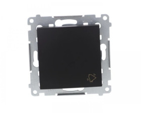 Simon 54 Przycisk dzwonek” (moduł) 10AX 250V szybkozłącza, czarny mat DD1.01/49