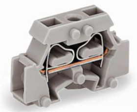 2-wire terminal, spring-clamp connection, 0.08-2.5 mm², 1 pole, 24 A, 6 kV, gray, 261-411