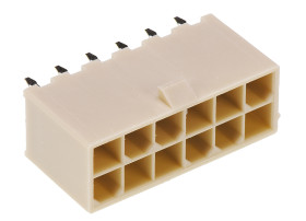 Wtyk PCB 12-pinowe raster: 4.2mm 2-rzędowe Molex Przewlekany 6.0A 600.0 V.