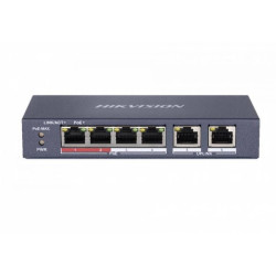 Switch PoE 4 + 2 Uplink 10/100Mb HIKVISION DS-SW06P-PL