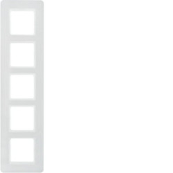 Berker Q.7 Ramka 5-krotna biały aksamit lakierowany 10156189