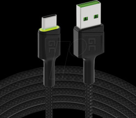KABGC06 Data/charging cable, USB-A connector &gt; C connector, with LED, 1.