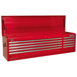 Sealey AP6610 Topchest 10 Drawer with Ball Bearing Runners Heavy-Duty - Red