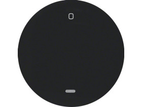 BERKER R.1/R.3 Klawisz z przezroczystą soczewką nadrukiem "0" czarny 16242045 HAGER