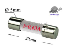 0,63A bezpiecznik ceramik; zwłoczny; 5x20mm