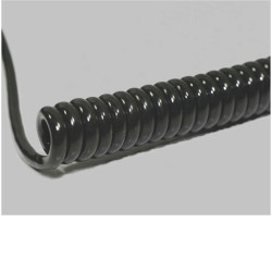 BKL 1506320 Spiral Cable 1200/4800mm 2x0.25mm&#xB2; Black 1pc