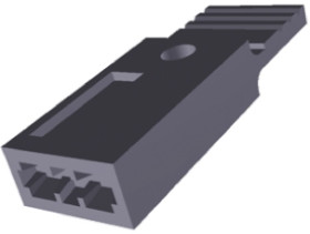 Bocznik, Żeński, Prosty, Czarny, typ: Zamknięta góra, uchwyt, 2-pinowe raster: 2.54mm, Złoto na niklu