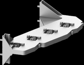 Bay busbar supports, (W x H x D) 375 x 165 x 100 mm, 8PQ4000-0BA63