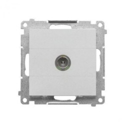 Simon 55 Gniazdo antenowe TV pojedyncze (moduł). Do instalacji indywidualnych Aluminium mat TAK1.01/143