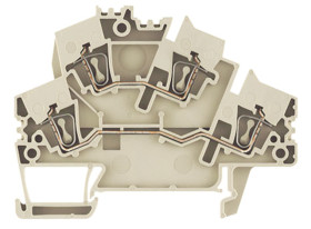 Blok zacisków przelotowych Weidmuller poziomy: PodwójnyZacisk Z raster: 5.1mm 24A 800 V
