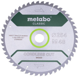 Tarcza tnąca Metabo cordless cut wood - classic 254 x 30 mm 1 szt.