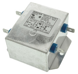 Filtr RFI, 1-fazowy, 20A, 250 V AC, 60Hz, Montaż kołnierzowy, seria: B84111A, EPCOS