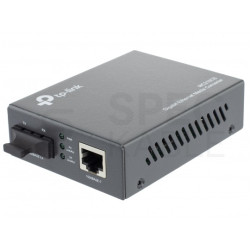 Konwerter optyczny FO (Port SM SC/UPC duplex) <-> Ethernet (Port RJ45 GE 1000Mb/s) aktywny 15km TP-Link MC210CS