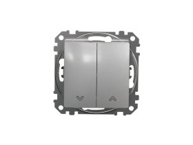 SEDNA DESIGN & ELEMENTS Wyłącznik żaluzjowy zwierny przycisk srebrne aluminium SDD113114 SCHNEIDER ELECTRIC