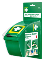 Bandaż samoprzylepny, Pianka poliuretanowa, Niebieski, zielony, Dozownik, 1Skrzynka