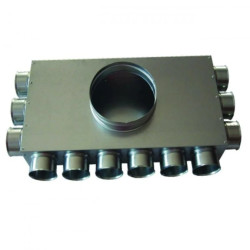 Rozdzielacz rurowy 12-króćcowy fi 75/200mm ocynk VRO12/200