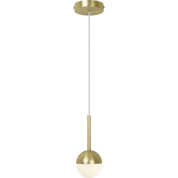 Nordlux 2113153035 Contina Pendant Light G9 Brass Opal White Glass