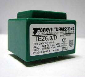 Transformator TEZ 6/D 230/9-9V