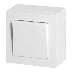 Łącznik n/t jednobiegunowy Malta, 10 A, 250 V, WNT-1M, biały,OWS-100/W