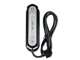 VT-1133-2 Listwa zasilająca na biurko z zabezpieczeniem 3 gniazda z portem 2xUSB 3x1.5 X 1.4M czarny 8817 V-TAC