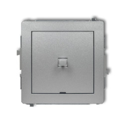 DECO Mechanizm łącznika krzyżowego w stylu amerykańskim (jeden klawisz bez piktogramu) srebrny metalik 7DWPUS-6.1