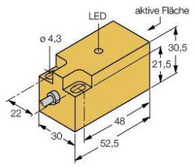 Turck Czujnik indukcyjny nie podtynkowy PNP, Zamykający NI15-Q30-AP6X