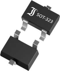 Bipolar junction transistor, NPN, 100 mA, 45 V, SMD, SOT-323, BC847BW