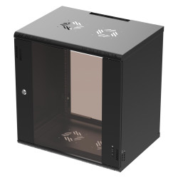 Szafa wisząca Professional 19" 12U, 450mm, drzwi szklane, czarna
