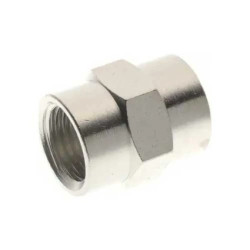 Mufa G 3/8 GW, gwint wewnętrzny, mosiądz niklowany