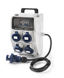 Złącze przemysłowe - zasilające 16A Gniazdo 230 V 2P + E RS PRO Szary IP65